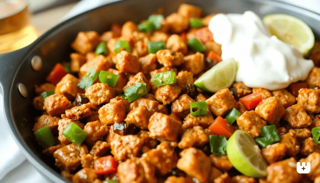 Asian-style ground chicken lettuce wraps with dipping sauce
