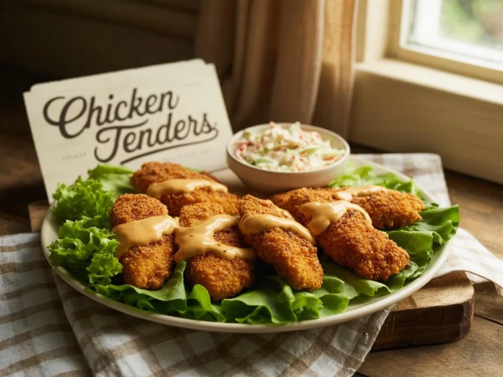 Grilled chicken tenderloins served with steamed vegetables