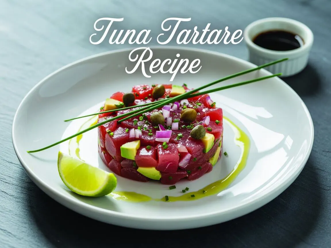 Close-up of sushi-grade raw tuna cubes in a bowl