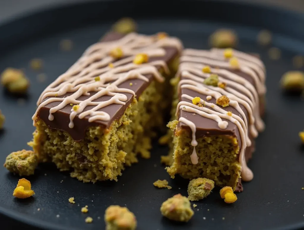 Ingredients for knafeh chocolate bar arranged on a kitchen counter
