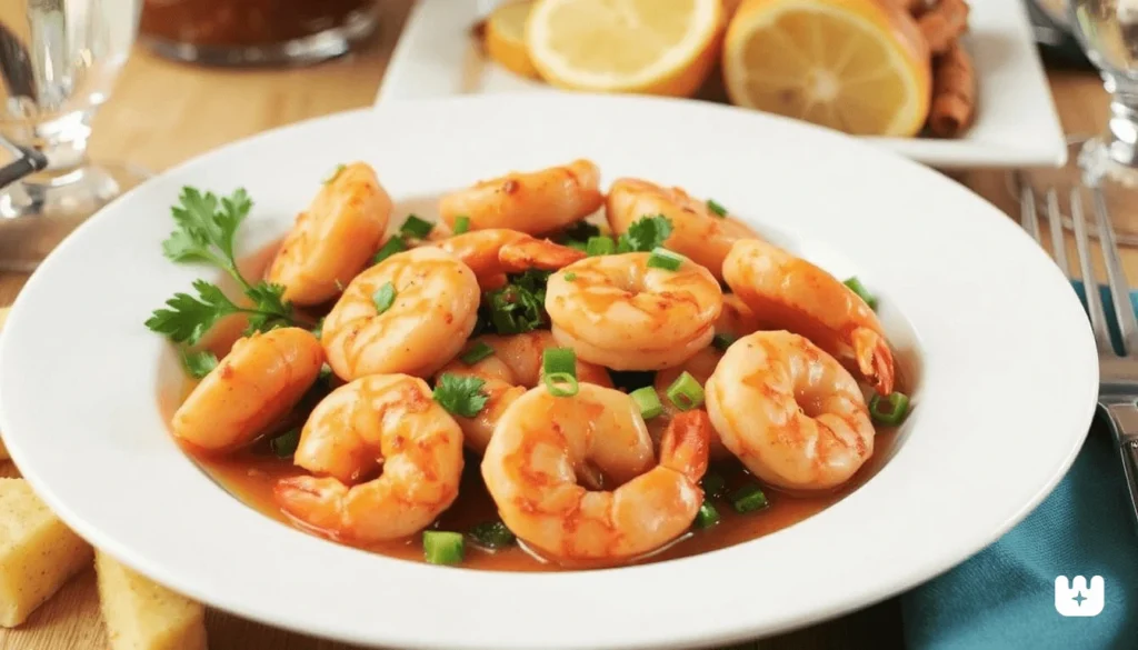 Spicy Cajun shrimp cooked with bell peppers in a cast iron skillet
