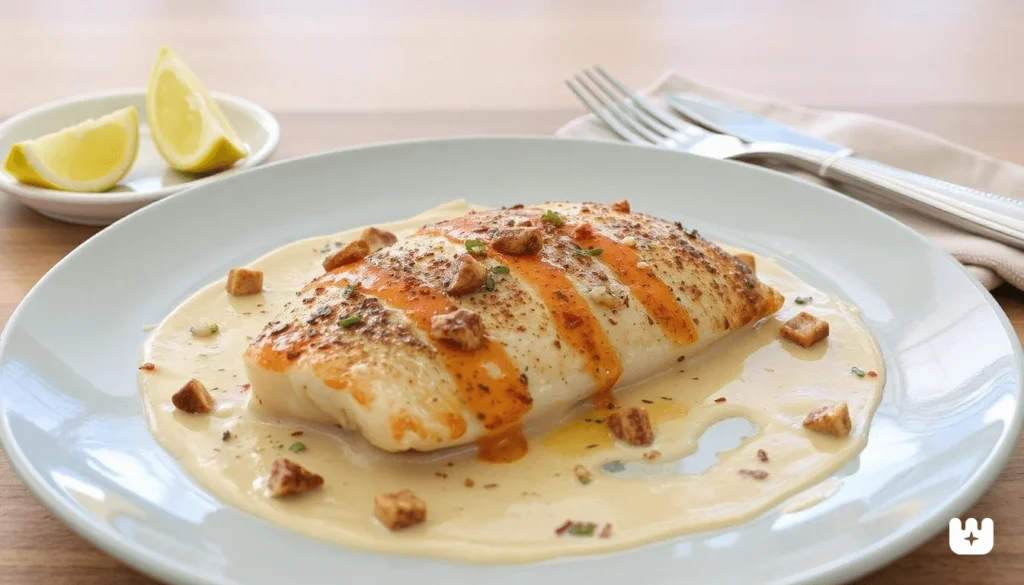 Grilled tilapia topped with fresh corn salsa and herbs