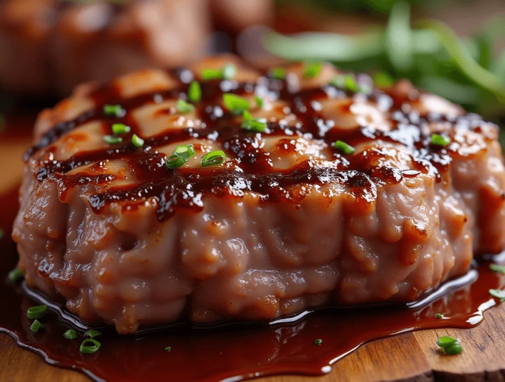 Tender venison cube steak smothered in mushroom gravy on a white plate.